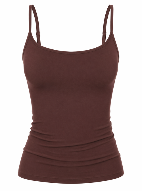 Chocolate Adjustable Strap Slim Fit Cami