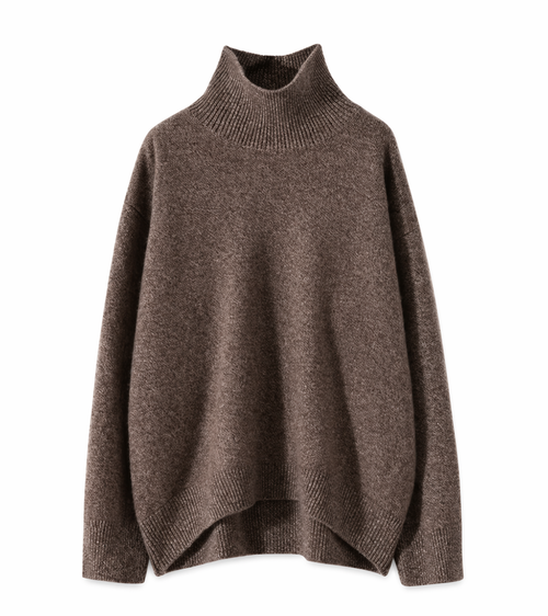 Oversized Marl Knit Roll Neck Jumper