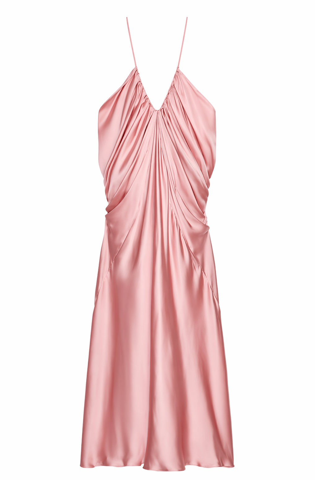 Satin Halter Neck Slip Dress