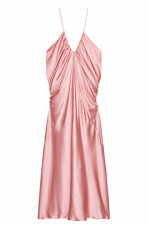 Satin Halter Neck Slip Dress