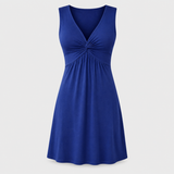 Sleeveless Twist Pattern Short Dress Women Summer