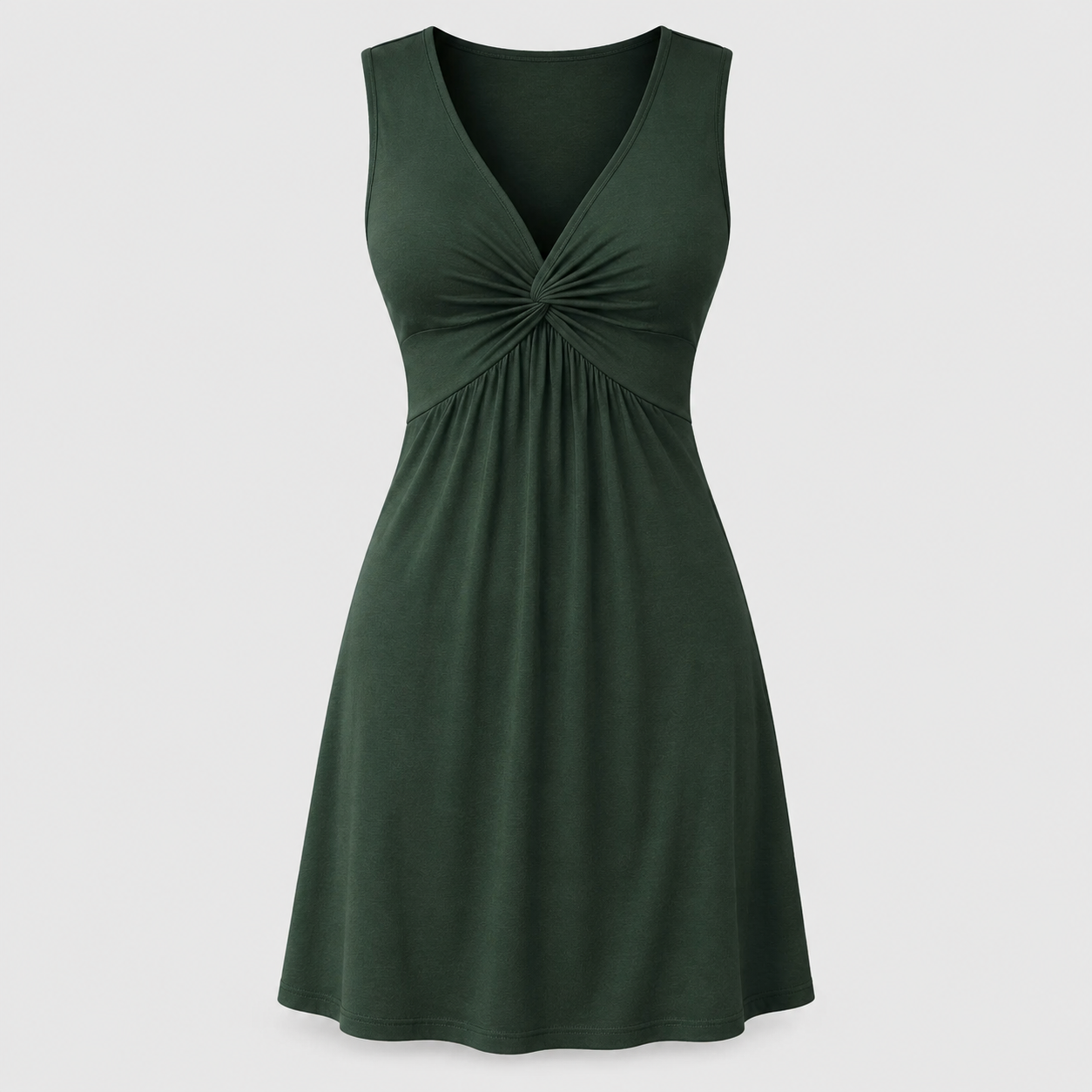 Sleeveless Twist Pattern Short Dress Women Summer