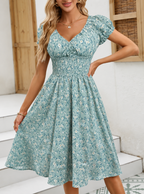 Women Loose Fit Floral Print Casual Summer Dress